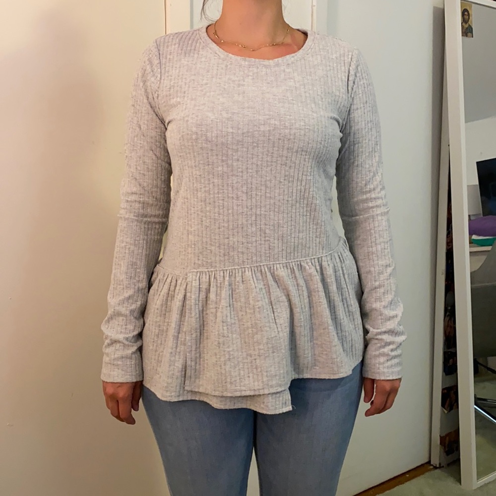 Simply Vera Grey Long Sleeve Shirt